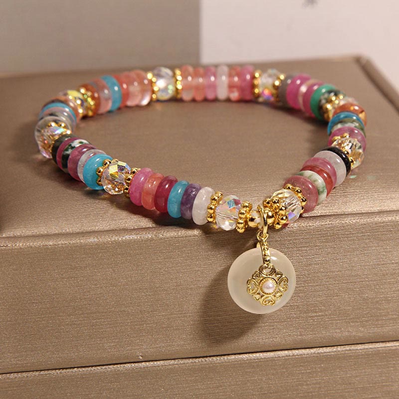 Nimara Ritual Various Crystal Peace Buckle Auspicious Bracelet