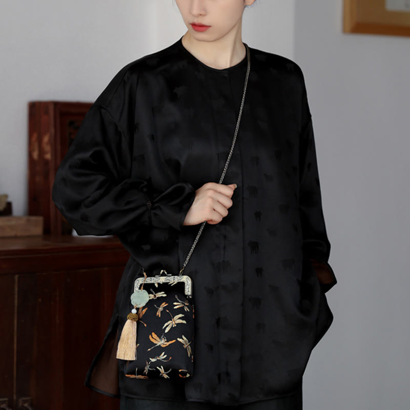 Nimara Ritual Small Dragonfly Metal Chain Crossbody Bag Shoulder Bag Cellphone Bag