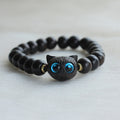 Nimara Ritual Ebony Wood Green Sandalwood Cute Cat Peace Bracelet