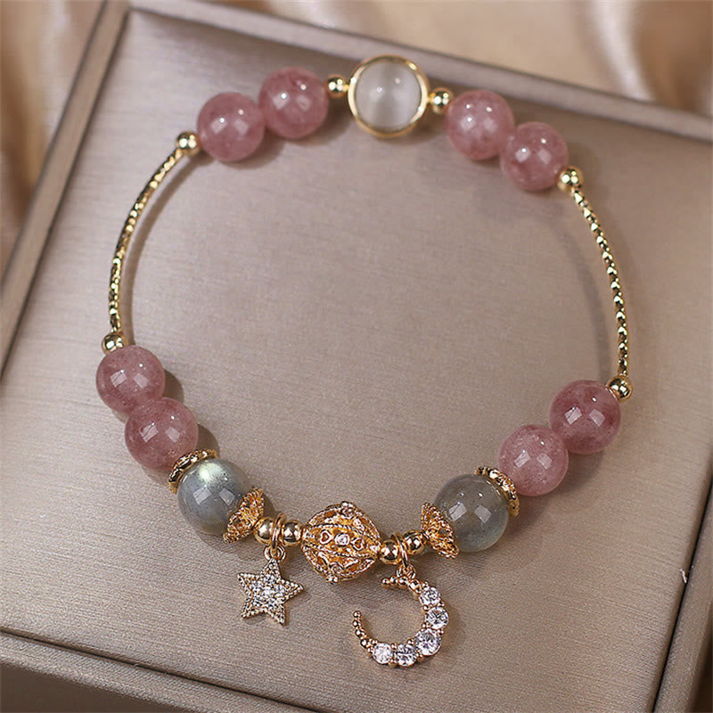 The Healing Positive Strawberry Quartz Bracelet