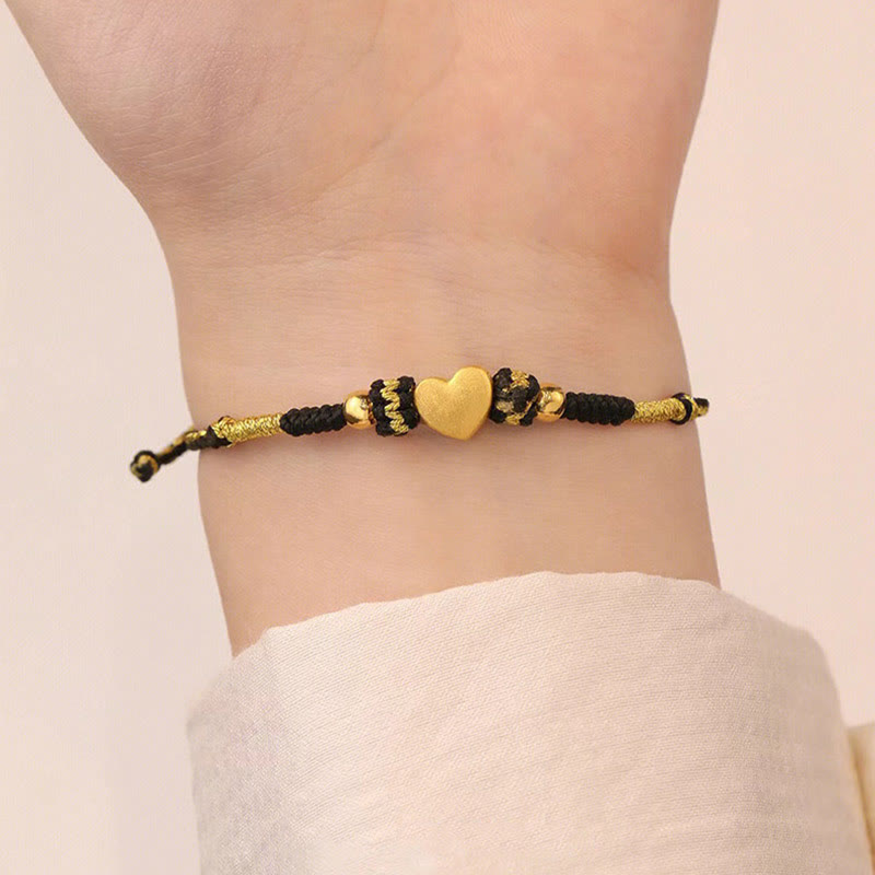 Nimara Ritual Tibet Handmade Love Heart King Kong Knot Luck Braided Bracelet