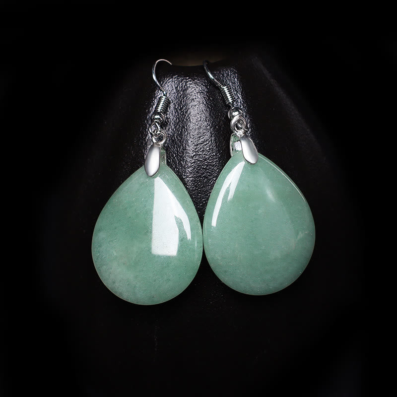 Nimara Ritual Natural Aventurine Dangle Healing Drop Earrings