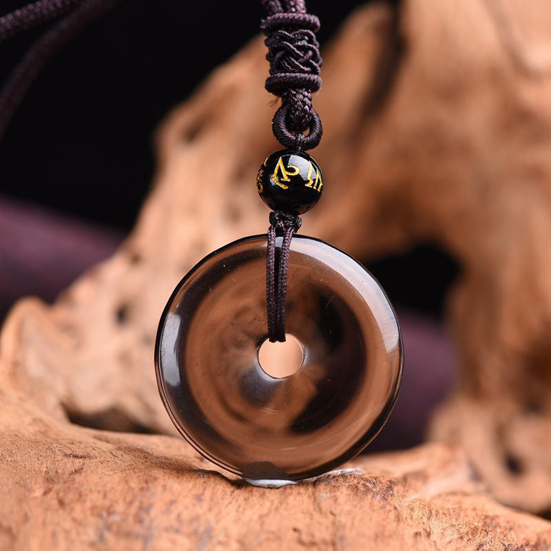 Nimara Ritual Tibetan Obsidian Protection Necklace