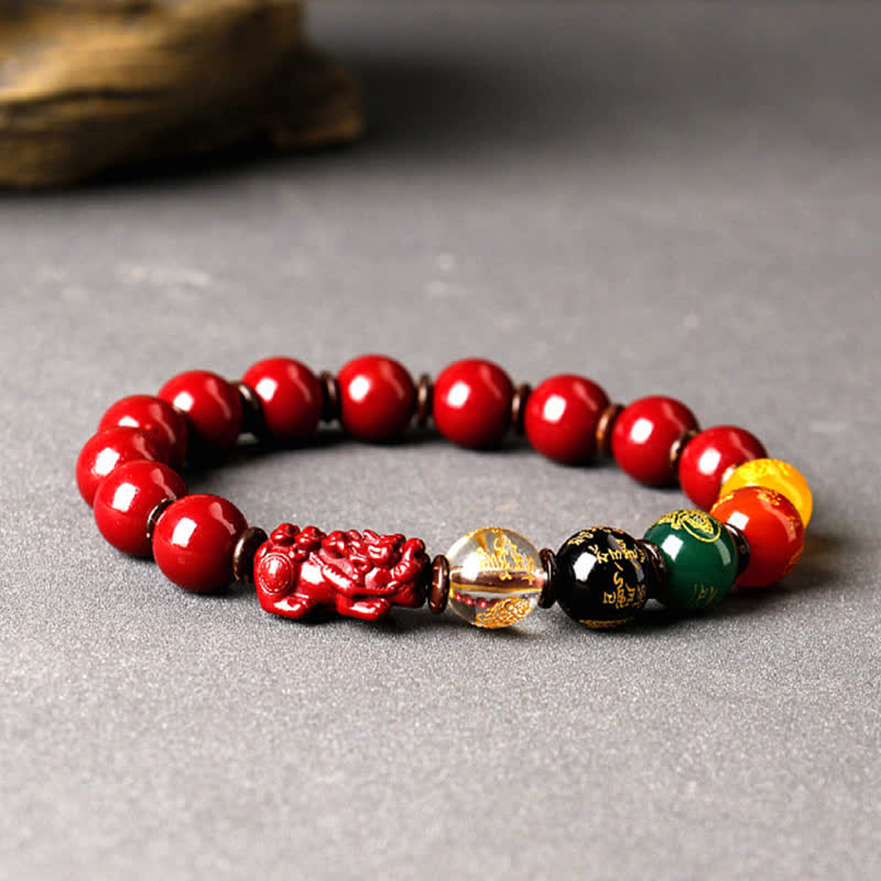 Nimara Ritual God Of Wealth Cinnabar PiXiu Blessing Bracelet