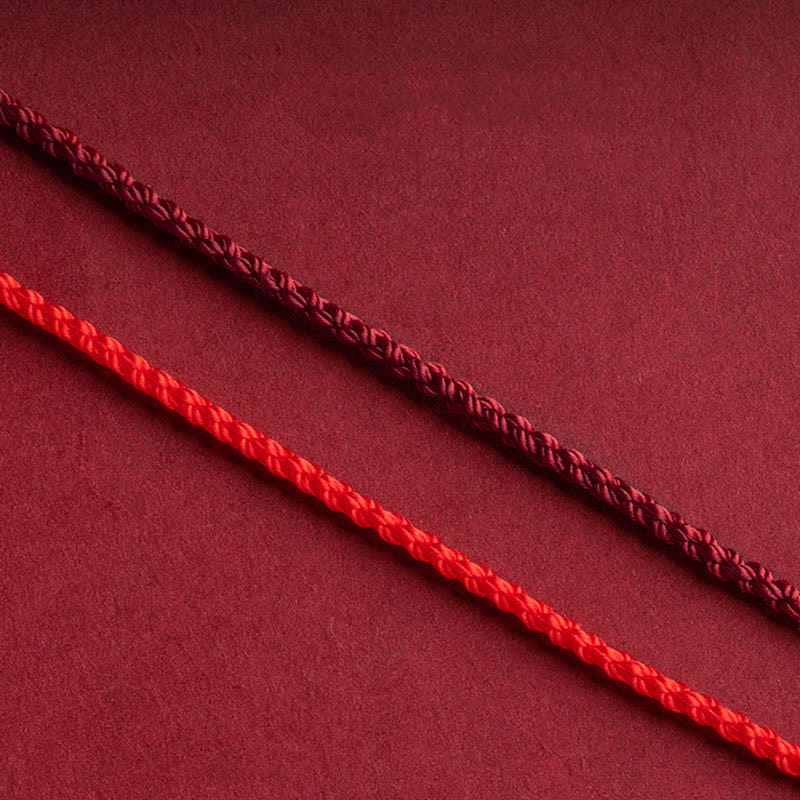 Nimara Ritual Cinnabar Blessing Red String Golden Infinity Symbol Bracelet Anklet