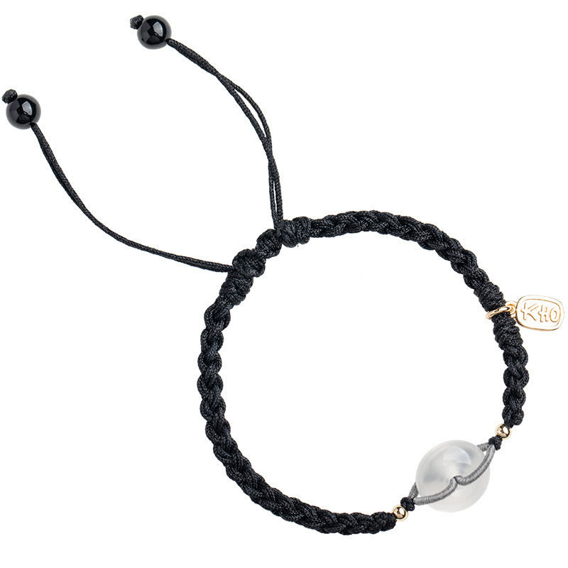 Nimara Ritual Chalcedony Round Peace Buckle Positive String Bracelet