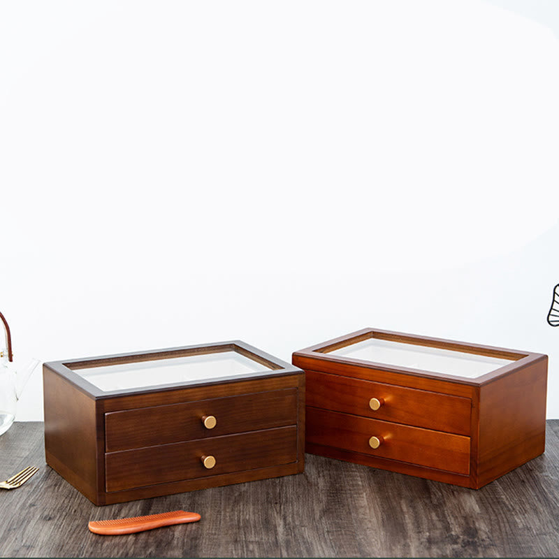 Nimara Ritual Retro Solid Wood Jewelry Box Jewelry Storage Box With Drawer