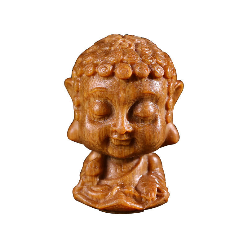 Nimara Ritual Chinese Zodiac Natal Buddha Green Sandalwood Lotus Engraved Positive Home Decoration