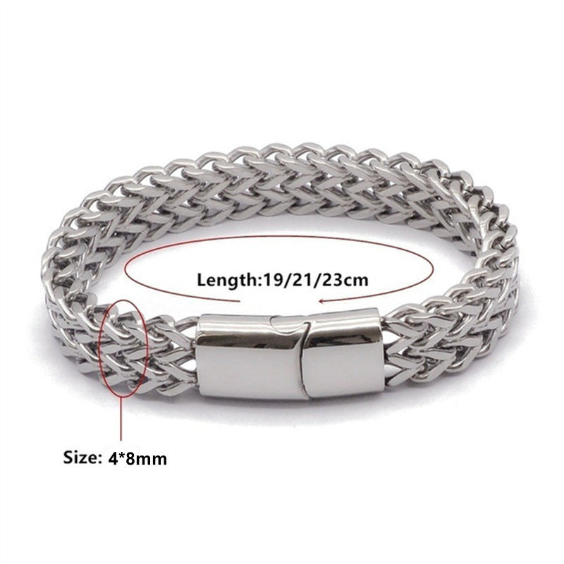 Nimara Ritual Fish Scale Magnetic Buckle Titanium Steel Balance Bracelet Bangle