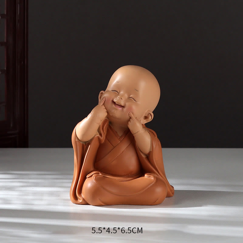 Nimara Ritual Small Mini Meditation Praying Monk Serenity Resin Home Decoration