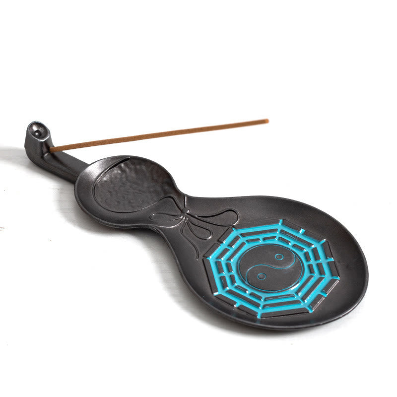 Nimara Ritual Gourd Yin Yang Bagua Copper Blessing Incense Burner Decoration
