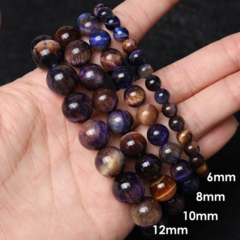 Nimara Ritual Natural Purple Tiger Eye Protection Strength Bracelet