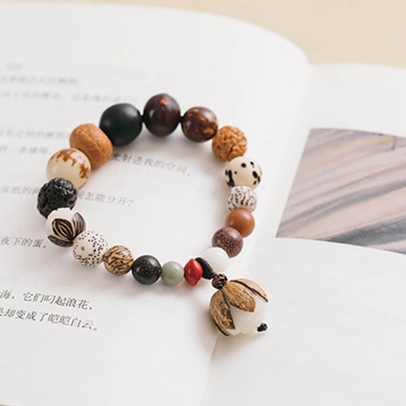 Nimara Ritual Bodhi Seed Lotus Wisdom Peace Wrist Mala Bracelet