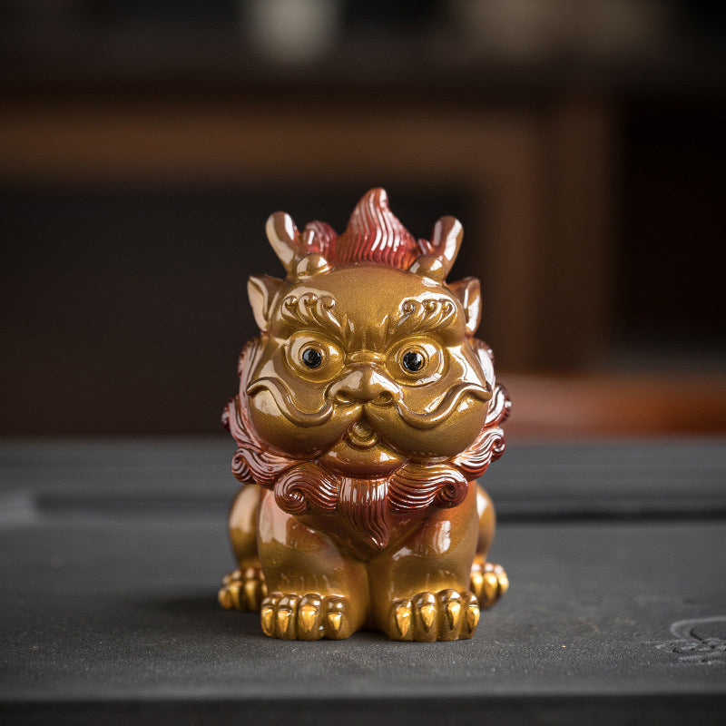 Nimara Ritual Color Changing Small PiXiu Resin Tea Pet Wealth Home Figurine Decoration