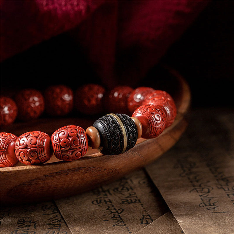 Nimara Ritual Natural Cinnabar Ebony Calm Blessing Bracelet
