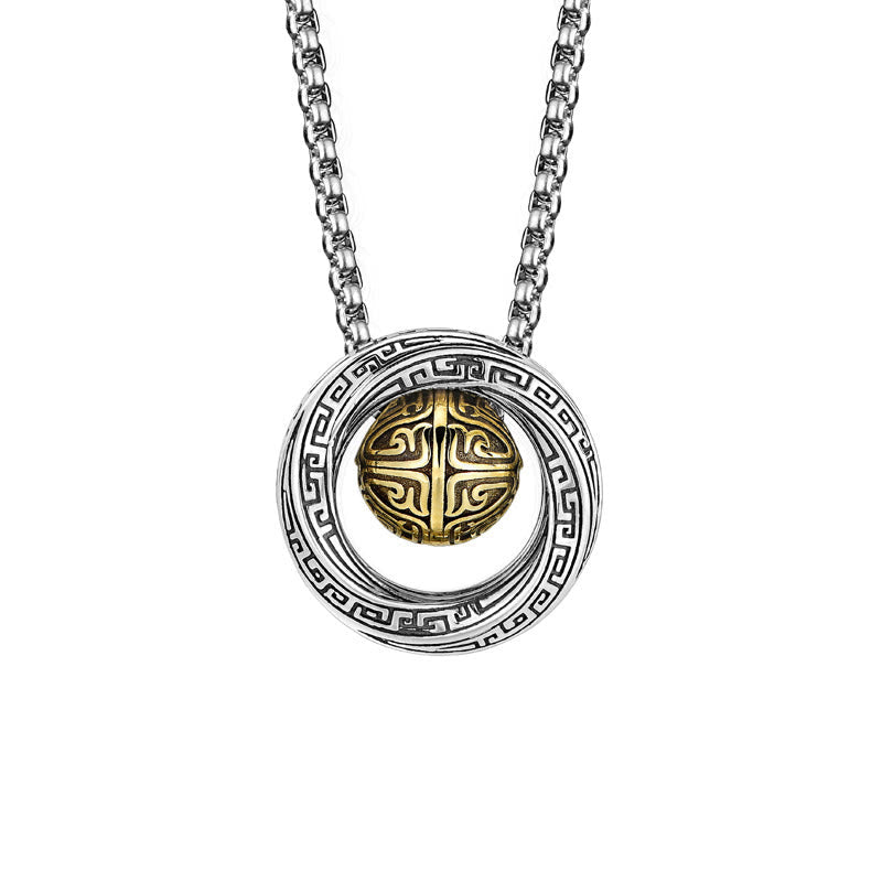 Cleanse The Aura Mobius Lucky Bead Copper Wealth Necklace Pendant